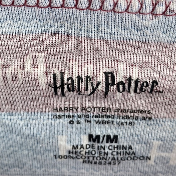 Harry Potter Print Long sleeve Thermal Top, Size M - Picture 2 of 5